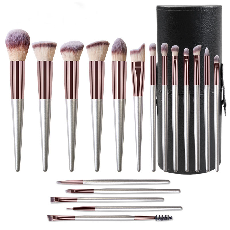 18pcs Cosmetic Brushes with Black Case